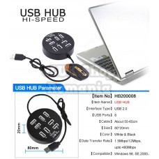 Port hub USB,8 porturi,USB Splitter,80x80x20